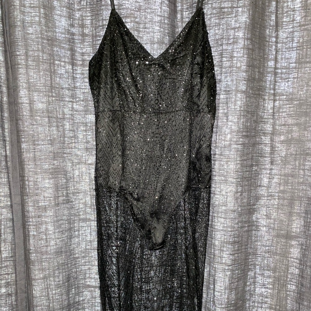 Sheer Glitter Dress
